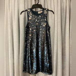XL teens blue sequin dress brand new